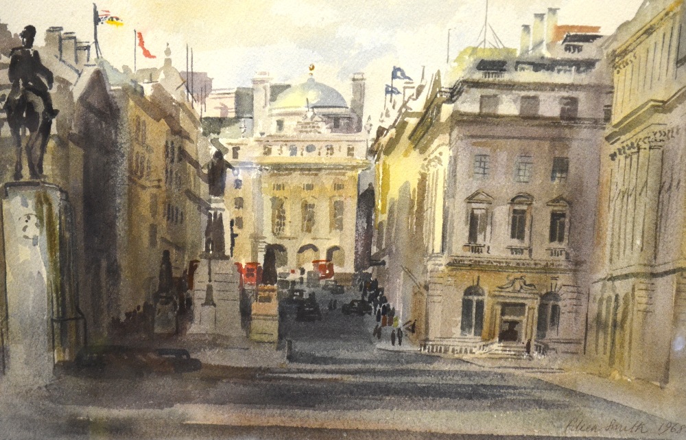 Eileen Smith - Lower Regent Street, London, watercolour, signed and dated 1968, 26 x 36 cm Condition