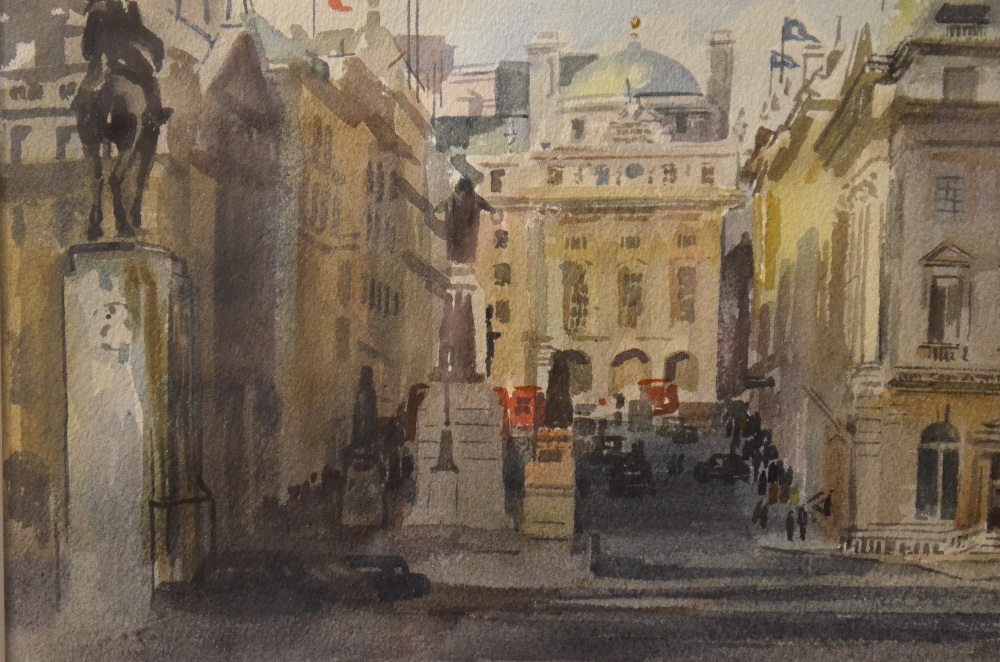 Eileen Smith - Lower Regent Street, London, watercolour, signed and dated 1968, 26 x 36 cm Condition