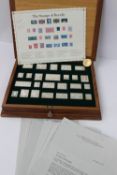 A set of twenty five silver replica stamps titled The Stamps of Royalty, by Hallmark Replicas