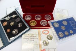 A set of five silver millennium crowns issued by the Isle of Man Government to commemorate  the 1000