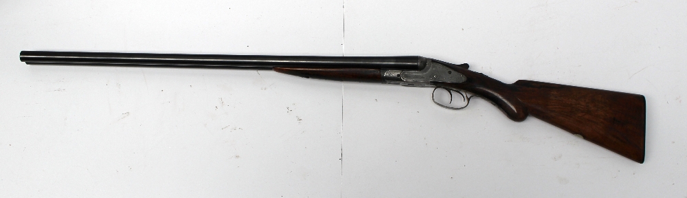 A I Hollis & Sons 12 bore double barrelled side lock, side by side ejector shotgun, 28in barrels,