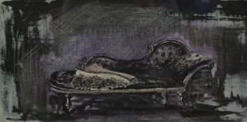 Maurice Barnes A chaise longue Pen, ink and bodycolour 18 x 26cm