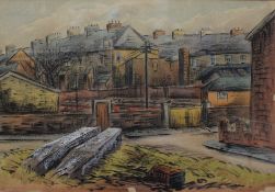 Maurice Barnes The view from Godfrey road, Newport Watercolour 38.5 x 46