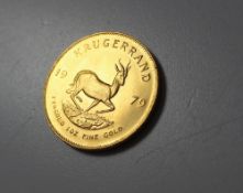 A gold Krugerrand dated 1979