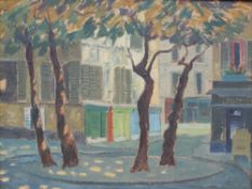 Maurice Barnes Pairs - A quiet scene Oil on board Signed and label verso 36 x 47cm