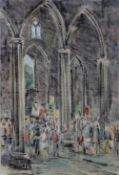 Maurice Barnes The conductor Tintern Festival 1966 Watercolour Signed and inscribed 54 x 37cm