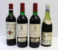 Two bottles of Grand Vin De Chateau Latour, Premier Grand Cru Classe, 1973, together with a bottle