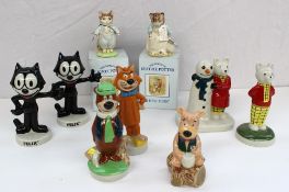 A collection of Wade limited edition Felix the Cat figures, together with other Wade figures