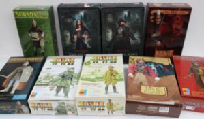 Two Sideshow collectibles Live by the Sword Figures- Vlad Dracula and Blackbeard together with three