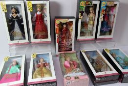 Ten assorted Pink Label Barbie Collector dolls by Mattel, including Festivals of the world - Diwali,