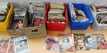 A large quantity of film related magazines including Film review, Film and Filming, Film Weekly,