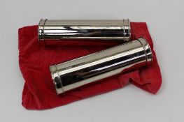 A pair of chrome ghost tubes with fittings