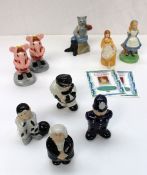 A collection of Wade figures including Alice, Cinderella, Dick Whittington, Tow No.8 Tiny
