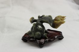 A Chinese jade carving of a goldfish, 6.5cm wide