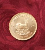 A South African Krugerrand, 1974