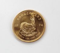 A South African Krugerrand, 1974