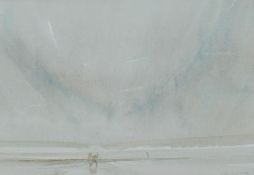 Richard Wills Figures on a beach  Watercolour Signed 36 x 50cm