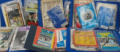 Cardiff City A.F.C., a collection of ten ring binders containing a 1970`s collection.