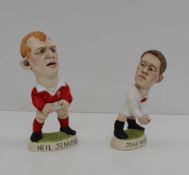 A Hughes Wales resin grogg of Jonny Wilkinson, inscribed and dated 2003 to the base, 12cm high