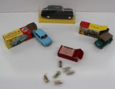 Dinky Toys Morris 1100 No.140, together with an Austin Mini-Moke No.342, both boxed, A Rolls Royce