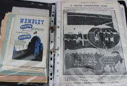 Merthyr Tydfil V Wolverhampton Wanderers, 5 December 1949, together with a folder of photos and