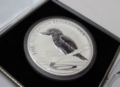 A 2007 Kookaburra pure Silver Kilo Coin, issued by the London Mint Office, with Certificate, in