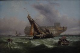 John Cheltenham Wake
Ships in a choppy sea
Oil on canvas
Signed
59 x 90 cm