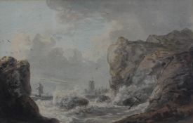 Circle of Paul Sandby 
A rocky coastline
Watercolour
13 x 20.5cm