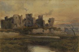 Muller Hewitt
Caerphilly Castle
Watercolour 
46 x 69 cm