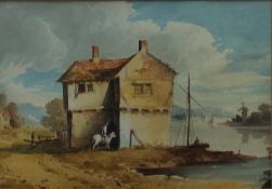 Circle of William Fleetwood Varley
A cottage by a river
Watercolour
10.5 x 15cm