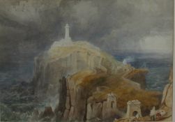 Circle of Henry Gastineau
The South stack lighthouse, Holyhead
Watercolour
Bears a signature
25 x