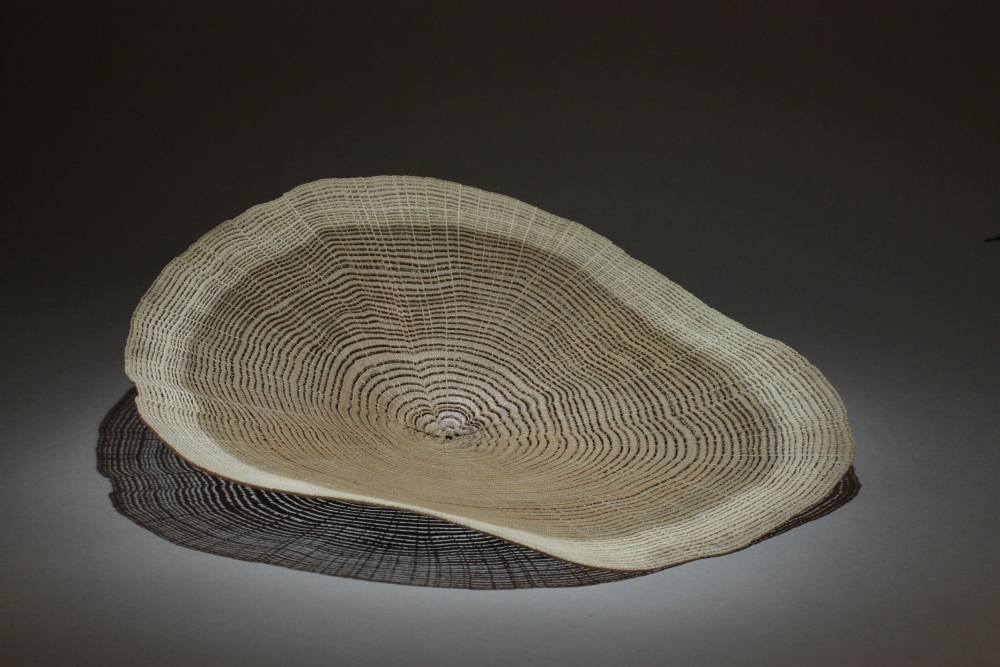 Pascal Oudet France www.lavieenbois.com "Dendrochronology, Authoison 2012" End grain oak slice,