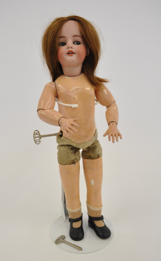Late 19th/early 20th Century Simon & Halbig bisque head clockwork walking doll impressed "1039
