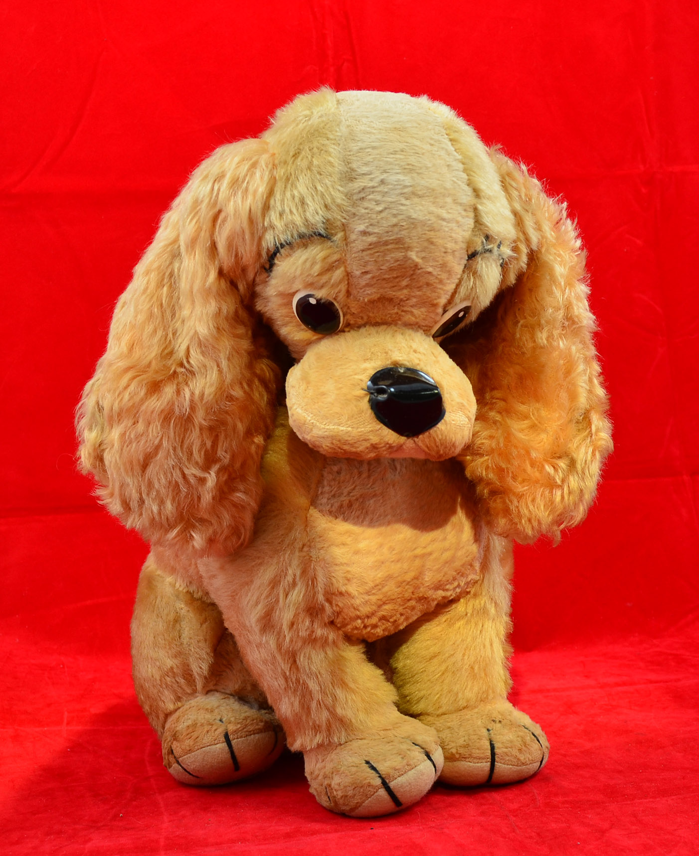 Merrythought `Lady` from Disney`s `Lady and the Tramp`, c.1960`s. Large soft toy has plastic eyes