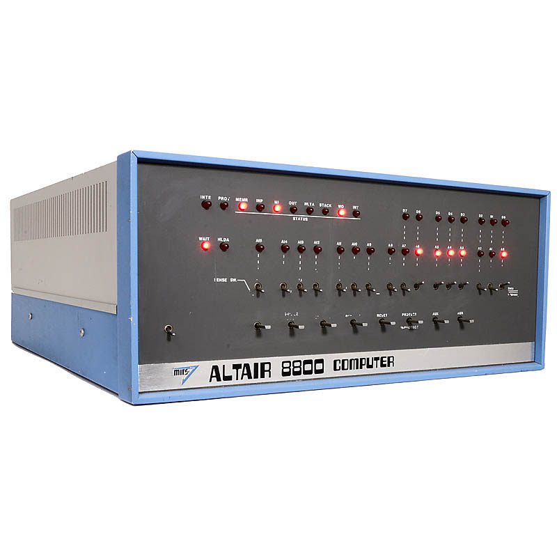 MITS Altair 8800, 1974 The Altair was the first personal computer in the world to be offered in