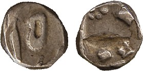 † Coins of India. Mughal. Muhammad Shah, Silver 1/64-Rupee, Murshidabad, Year 15, 0.19g (as KM