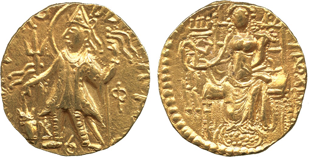 † Coins of India. Kushan. Kanishka II (c.230-250 AD), Gold Dinar, king standing facing, head left,