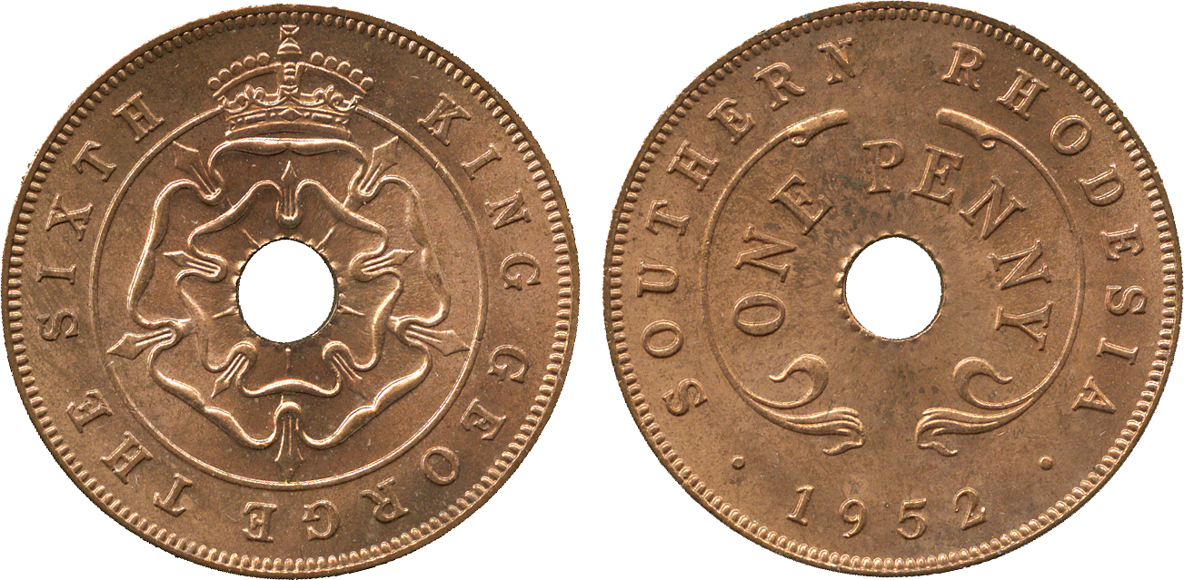 † AFRICA. Rhodesia. Southern Rhodesia. Bronze Penny, 1952. Choice brilliant uncirculated. Part of