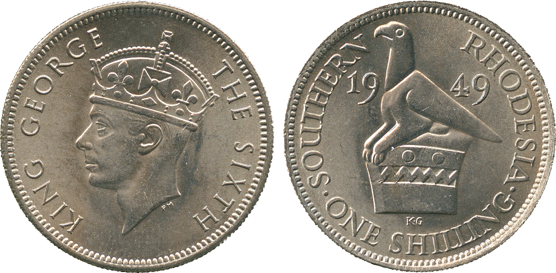 † AFRICA. Rhodesia. Southern Rhodesia. Cupro-nickel Shilling, 1949 (KM 22). Choice uncirculated.