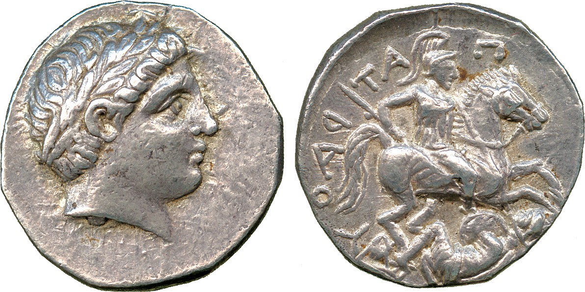 ANCIENT COINS. Greek. Kingdom of Paeonia, Patraos (c.335-315 BC), Silver Tetradrachm, laureate