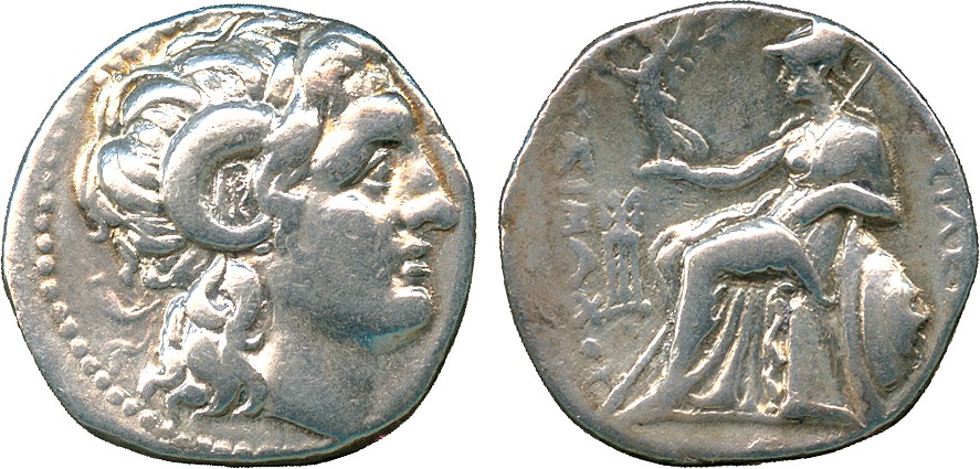 ANCIENT COINS. Greek. Kingdom of Thrace, Lysimachos (323-281 BC), Silver Drachm, mint of Ephesos,