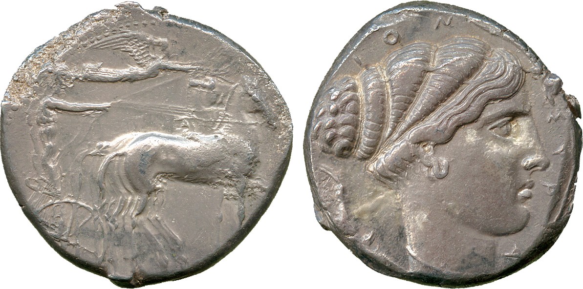 ANCIENT COINS. Greek. Sicily, Syracuse (second Democracy, 466-405 BC), Silver Tetradrachm, struck