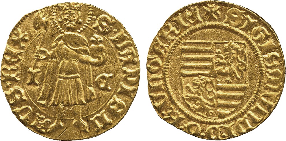 WORLD COINS. Hungary. Sigismund (1387-1437), Gold Ducat, undated, quartered shield of arms with