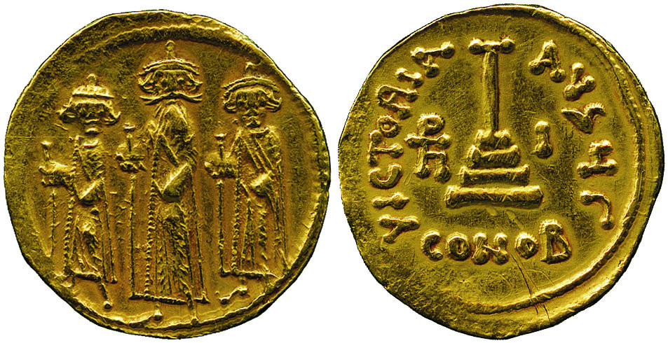 ISLAMIC COINS. PSEUDO BYZANTINE. YG A - Presumed Umayyad, temp. the Caliph Mu’awiya b. Abi Sufyan (