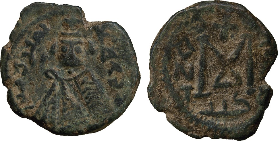 ISLAMIC COINS. ARAB BYZANTINE. Imperial Bust, Copper Fals, Tartus/Antardus, undated, 20mm, 4.75g (
