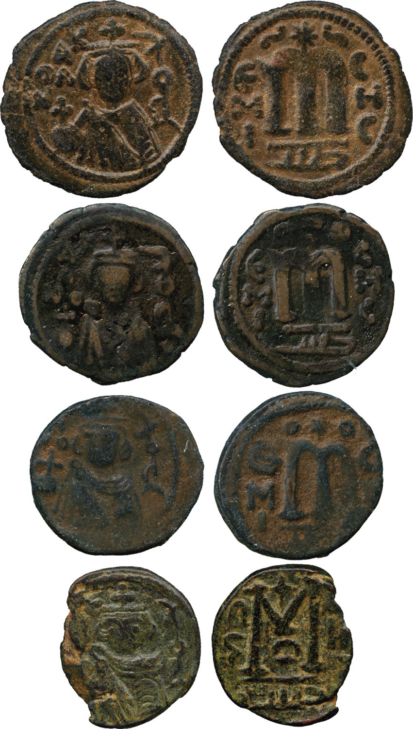 ISLAMIC COINS. ARAB BYZANTINE. Imperial Bust, Copper Fals (4), Hims/Emesis, undated, 22mm, 3.84g (