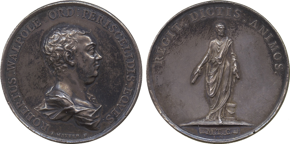 COMMEMORATIVE MEDALS. BRITISH MEDALS. Sir Robert Walpole 1st Earl of Orford (1676-1745), English