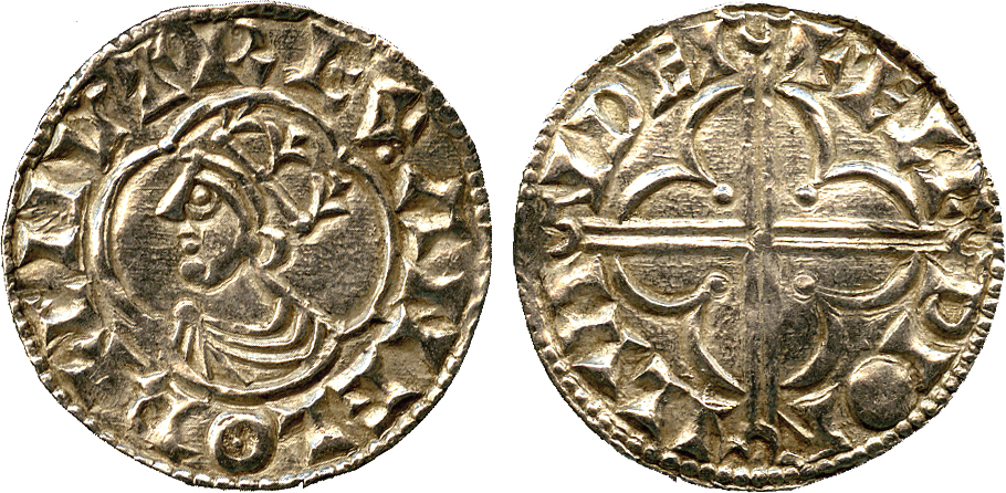 BRITISH COINS. Other Properties. Canute (1016-1035), Penny, Quatrefoil type (c.1017-1023), London