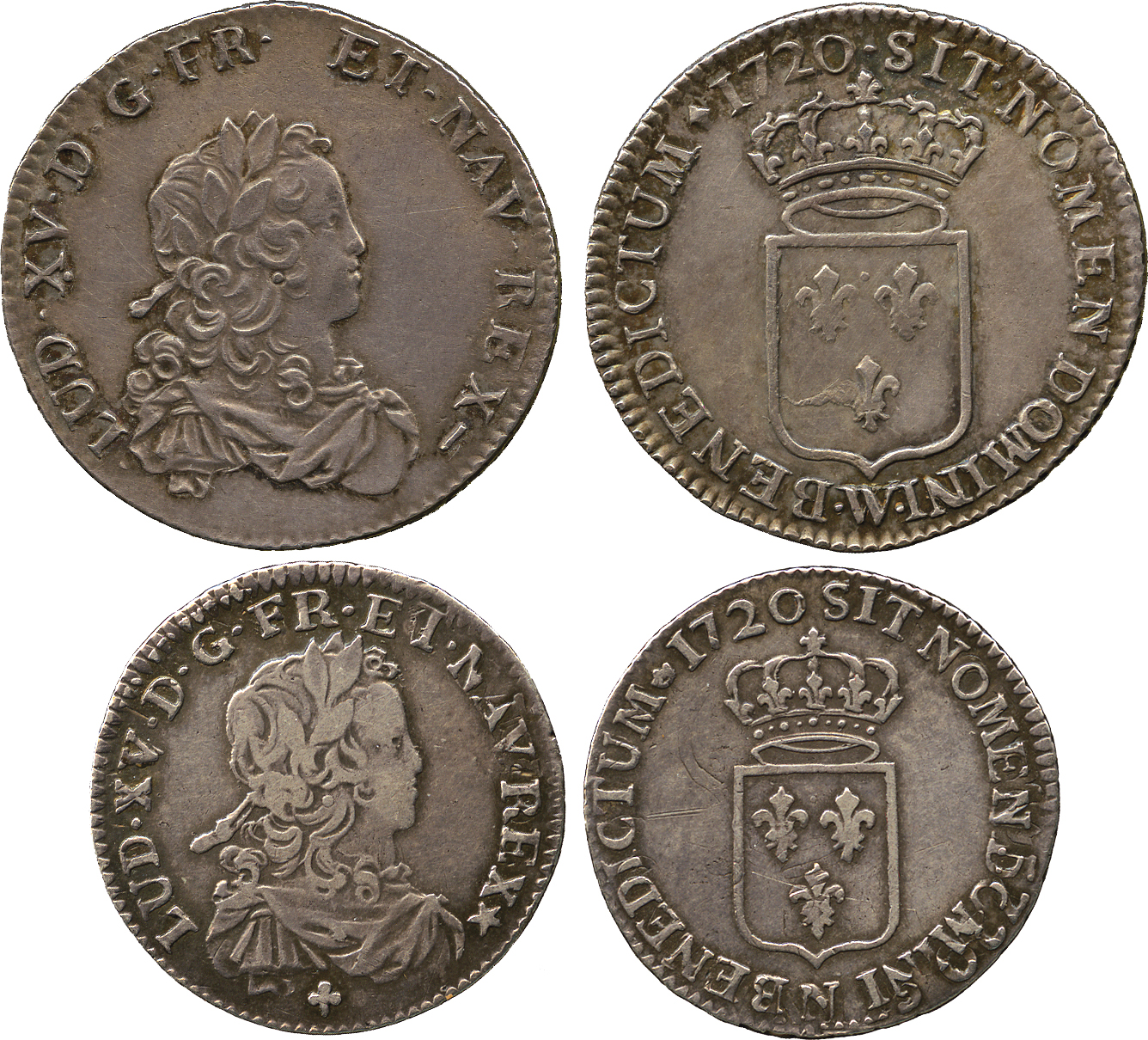 FOREIGN COINS. France. Louis XV (1715-1774), Silver ?-Ecu de France or Louis d’argent, 1720W, Lille,