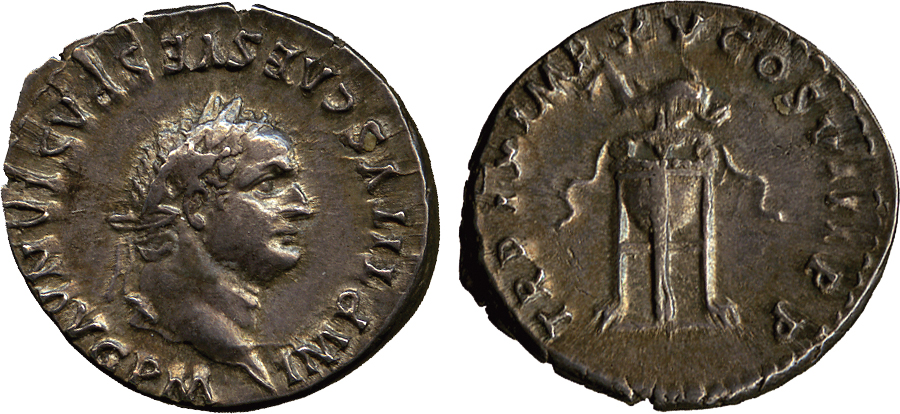 ANCIENT COINS. Roman,. A Collection Of The Coins Illustrated In Silver Heads, Royal Tales. Titus (AD